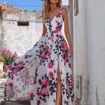 długa sukienka na lato w kwiaty sia